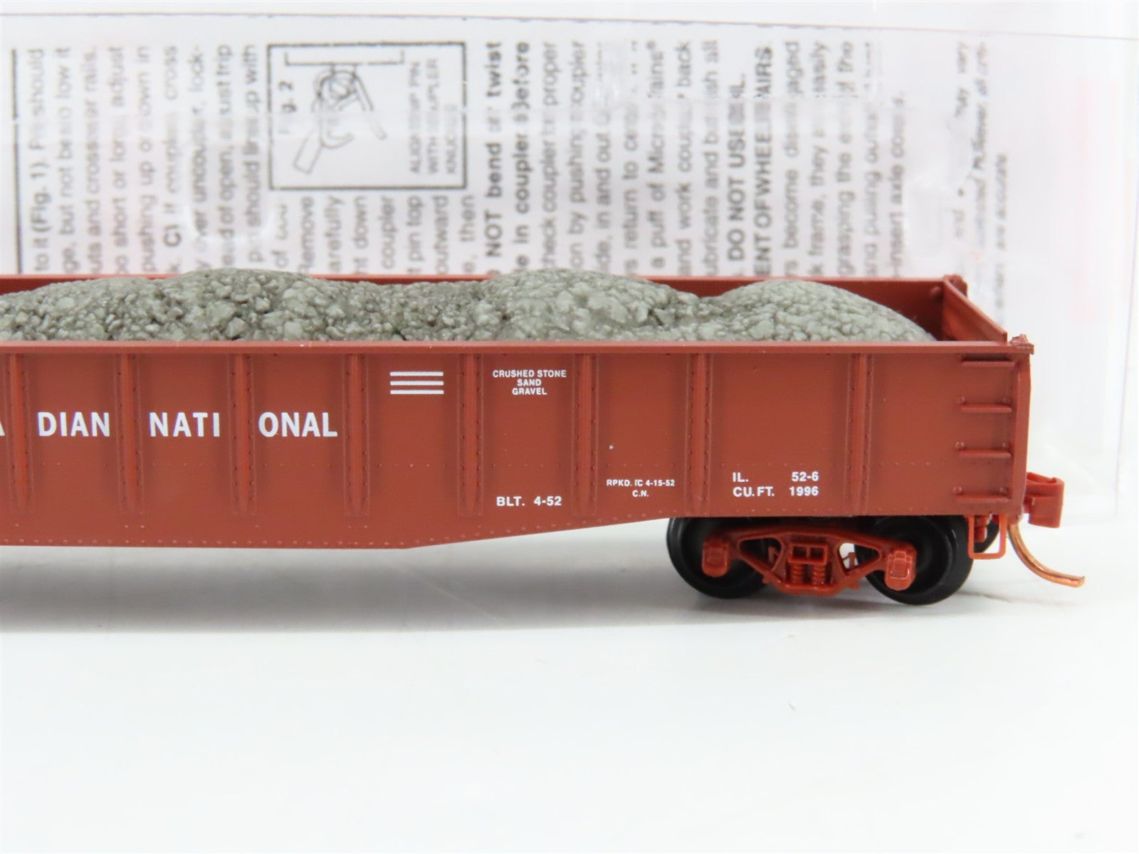 N Micro-Trains MTL 04600390 CN Canadian National 50' Gondola 143866 w/ Load RTR