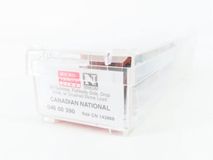N Micro-Trains MTL 04600390 CN Canadian National 50' Gondola 143866 w/ Load RTR