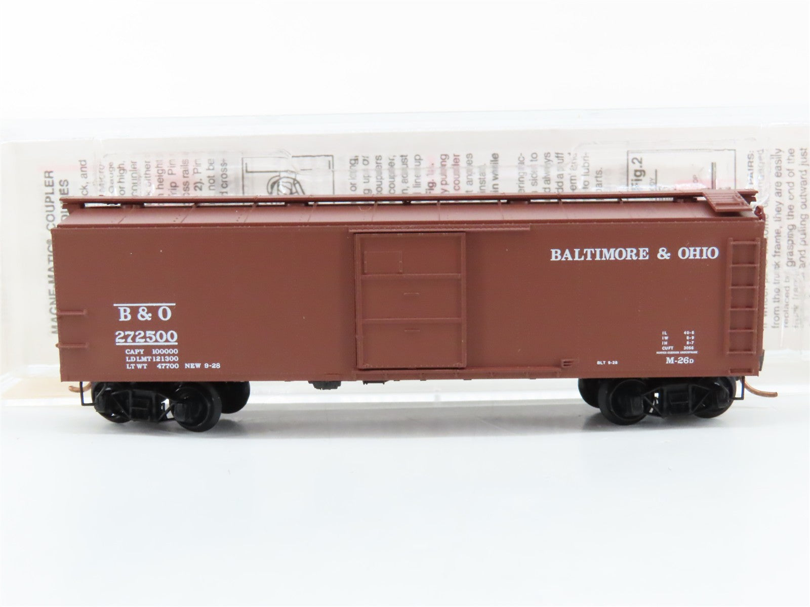 N Scale Micro-Trains MTL 120210 B&O Baltimore & Ohio 40' Box Car 272500 RTR