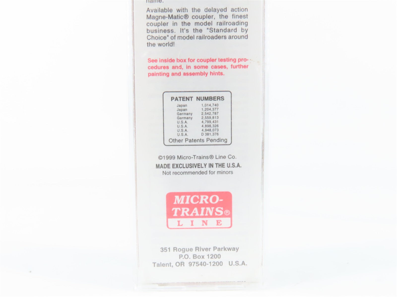 N Scale Micro-Trains MTL 120210 B&O Baltimore & Ohio 40' Box Car 272500 RTR