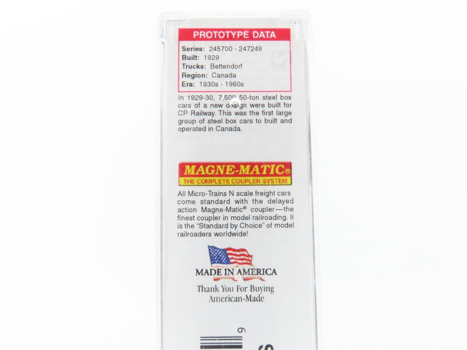 N Scale Micro-Trains MTL 12000052 CP Canadian Pacific 40' Box Car 246830 RTR
