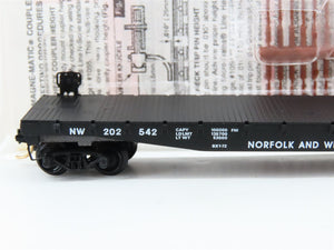 N Scale Micro-Trains MTL 45020 NW Norfolk & Western 50' Flat Car 202542 RTR