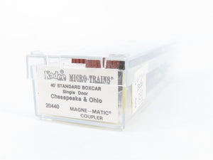 N Scale Micro-Trains MTL 20440 C&O Chesapeake & Ohio 40' Box Car 18499 RTR
