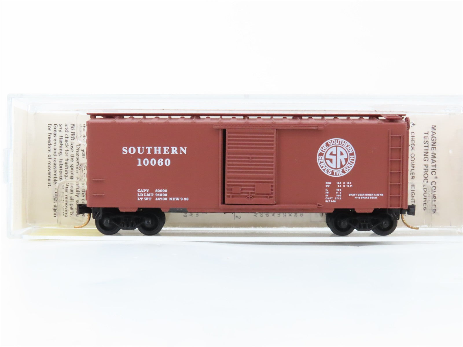 N Scale Micro-Trains MTL 20530 Southern 40' Box Car 10060 RTR