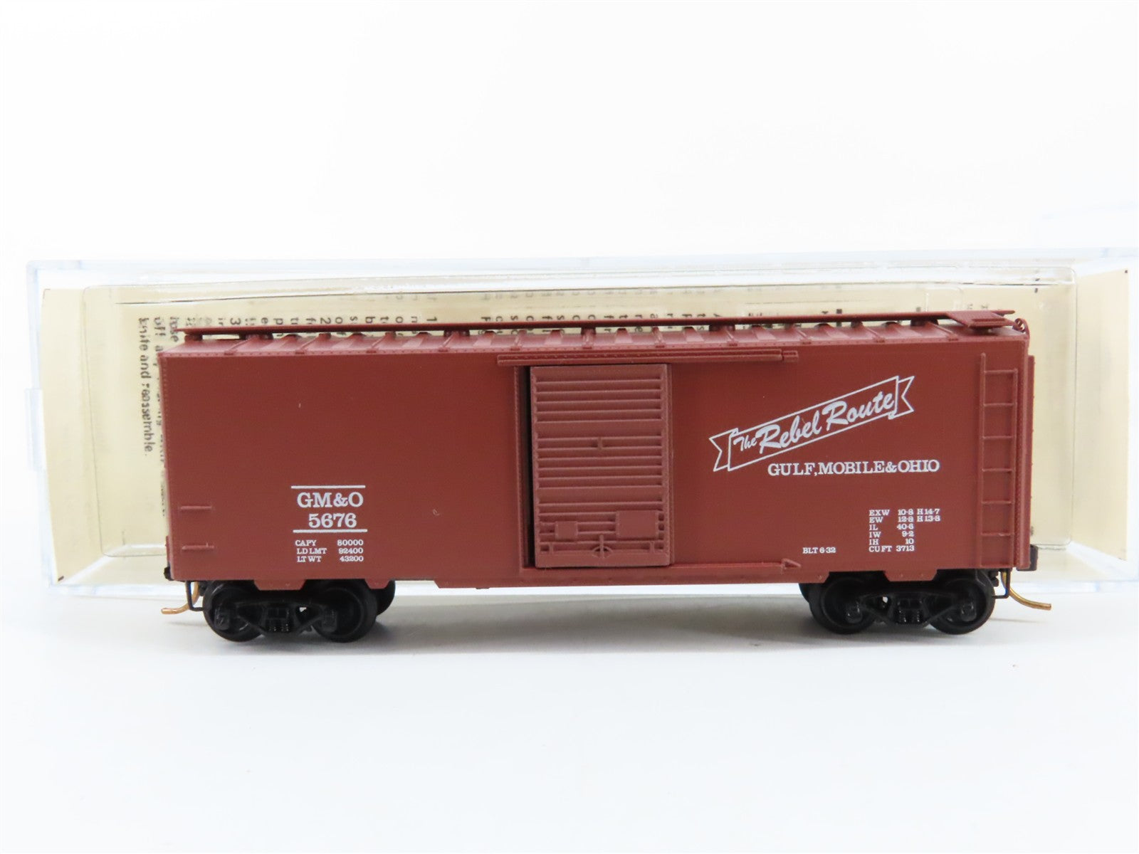 N Scale Micro-Trains MTL 20230 GM&O Gulf, Mobile & Ohio 40' Box Car 5676 RTR