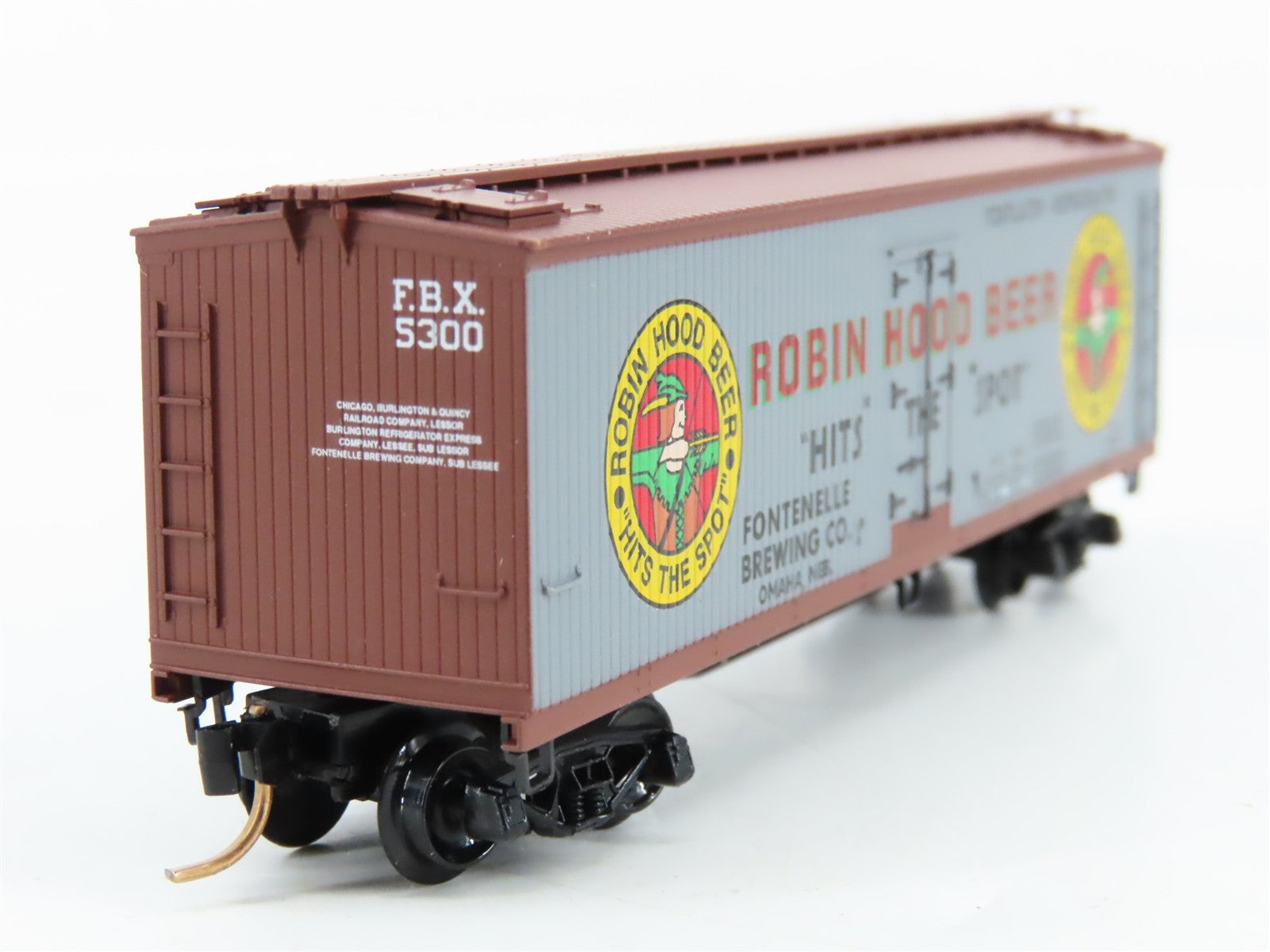 N Scale Micro-Trains MTL 49450 FBX Fontenelle Brewing Co. 40' Reefer 5300 RTR