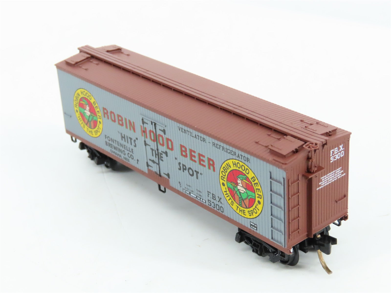 N Scale Micro-Trains MTL 49450 FBX Fontenelle Brewing Co. 40' Reefer 5300 RTR