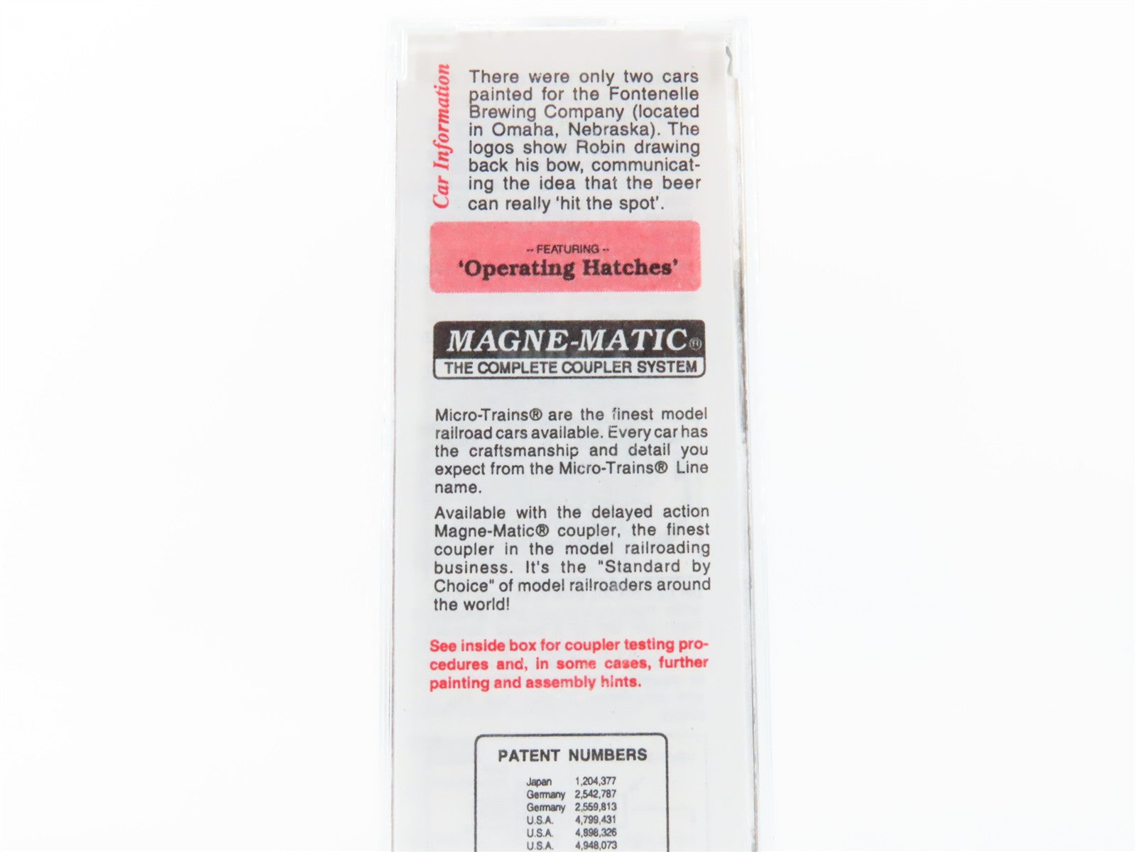 N Scale Micro-Trains MTL 49450 FBX Fontenelle Brewing Co. 40' Reefer 5300 RTR