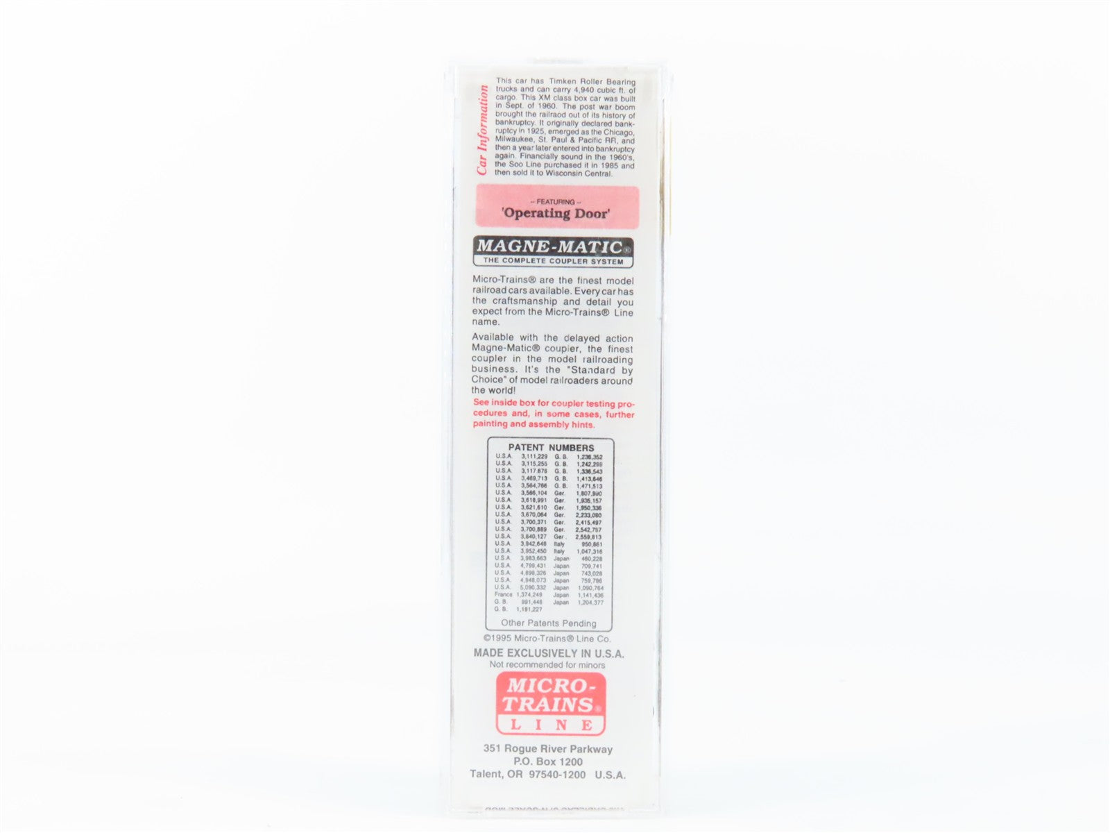 N Scale Micro-Trains MTL 33100 MILW Milwaukee Road 50' Box Car 12125 RTR