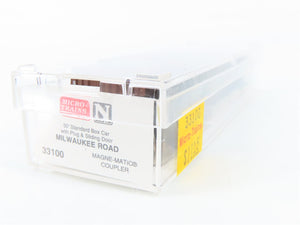 N Scale Micro-Trains MTL 33100 MILW Milwaukee Road 50' Box Car 12125 RTR