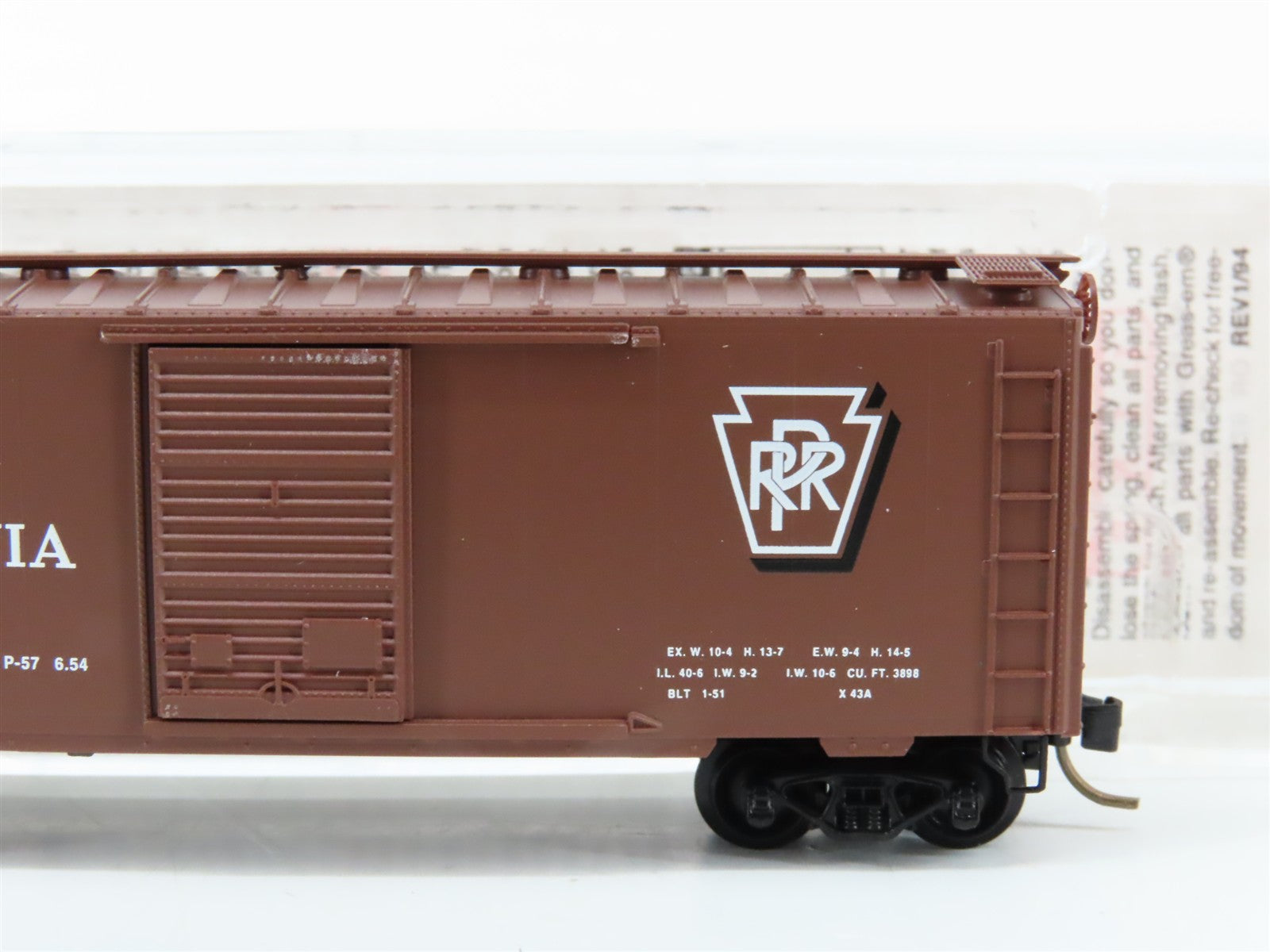 N Scale Micro-Trains MTL 20780 PRR Pennsylvania 40' Box Car 603116 RTR