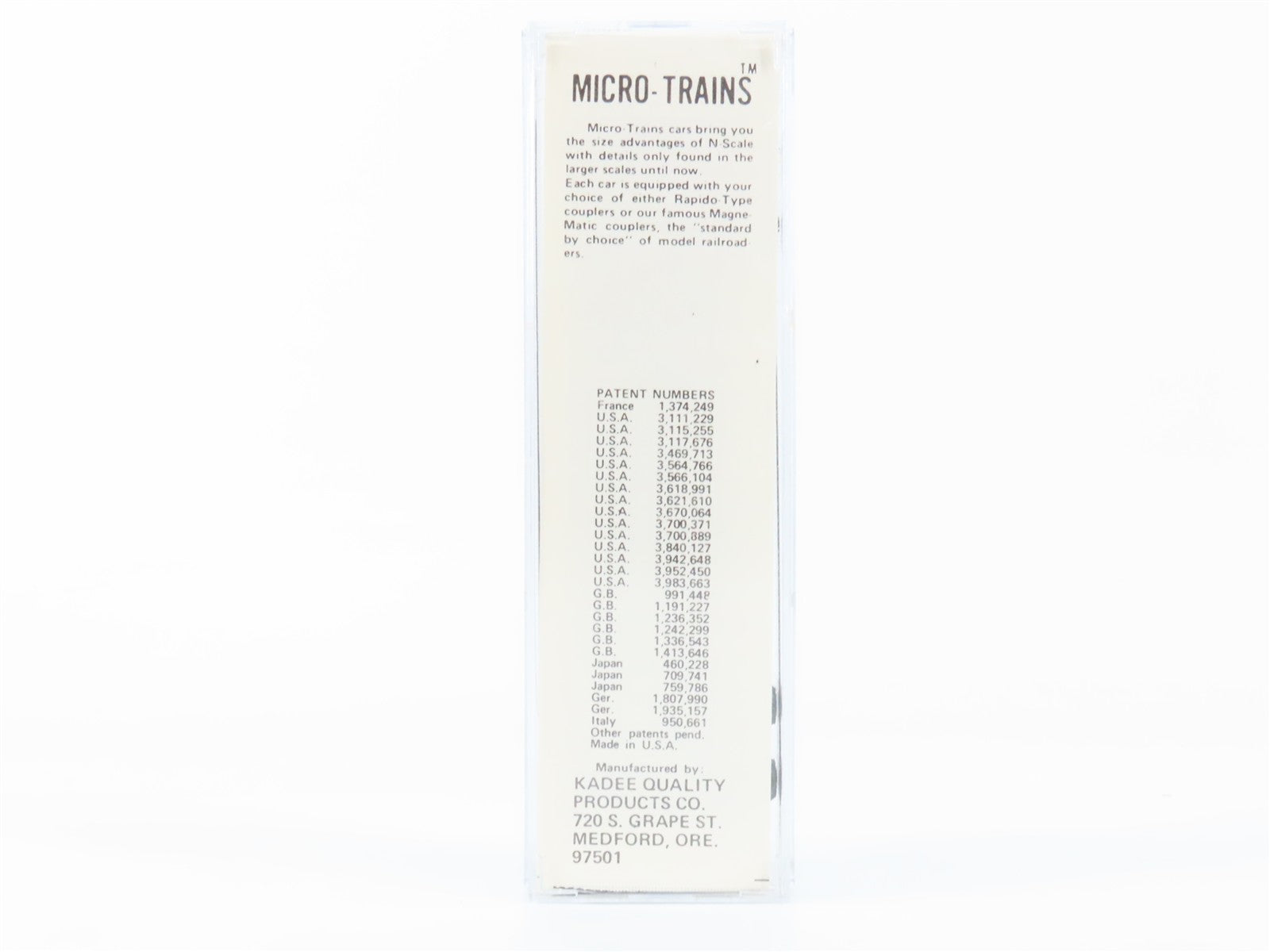N Scale Micro-Trains MTL 36040 Southern Pacific 50' Double Plug Door Box Car RTR