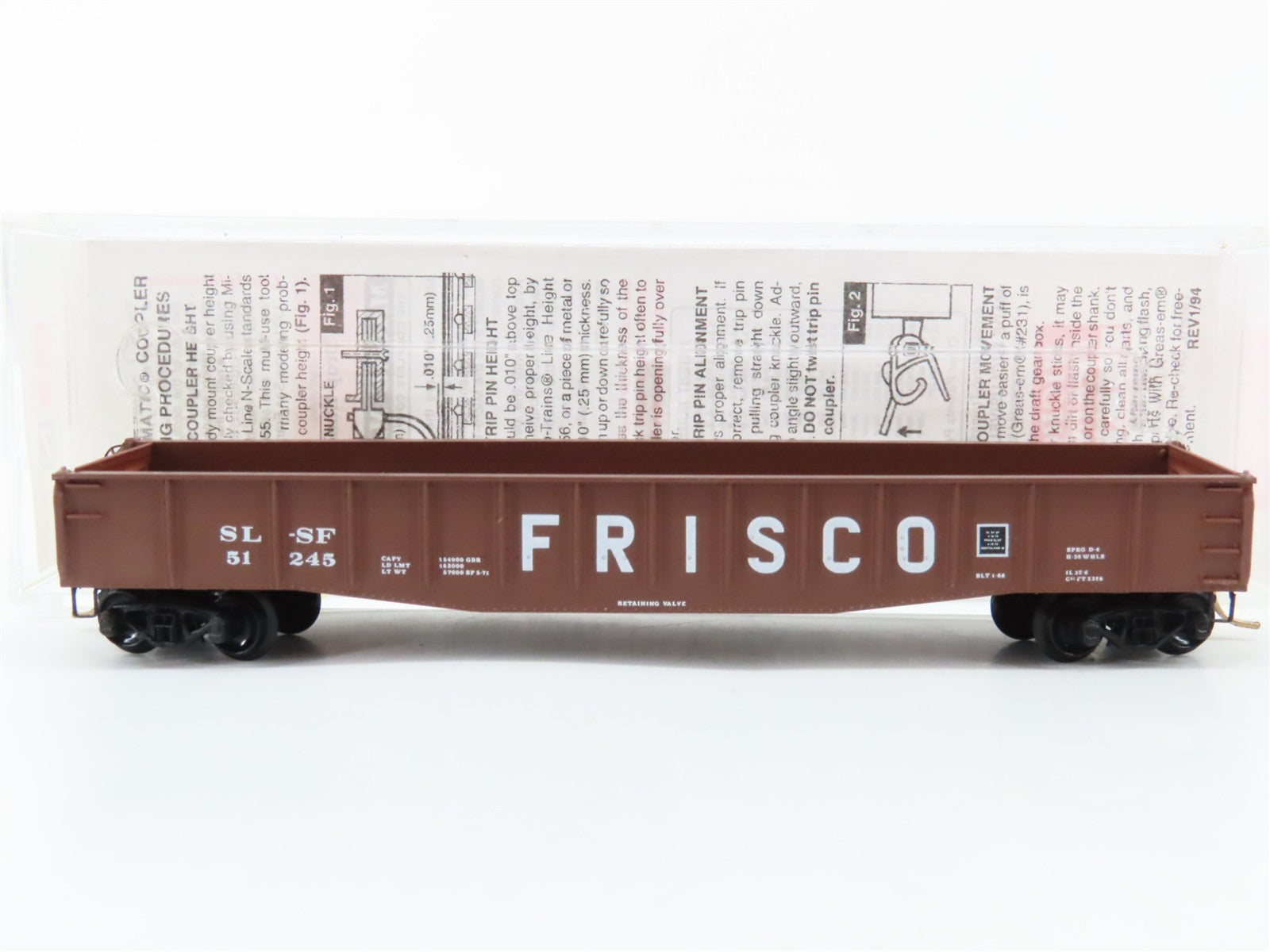 N Scale Micro-Trains MTL 46230 Frisco 50' Fishbelly Gondola Factory Interior RTR