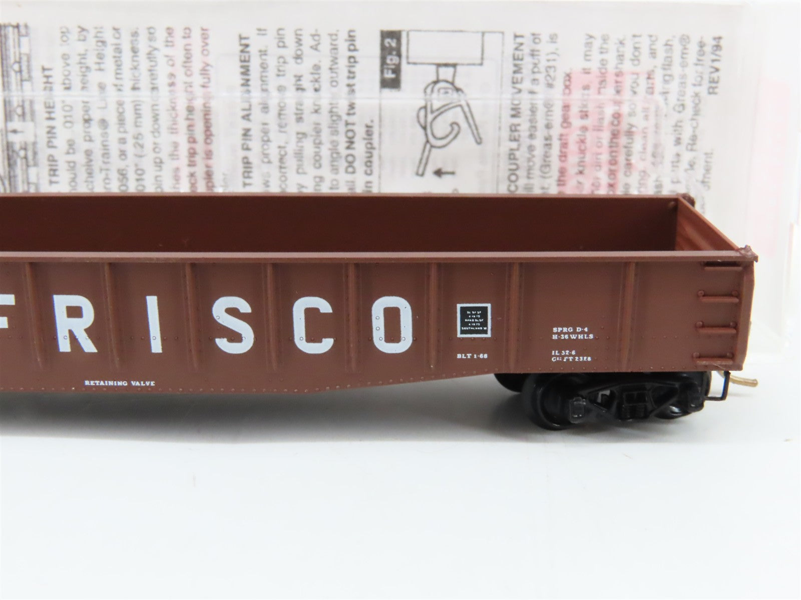 N Scale Micro-Trains MTL 46230 Frisco 50' Fishbelly Gondola Factory Interior RTR