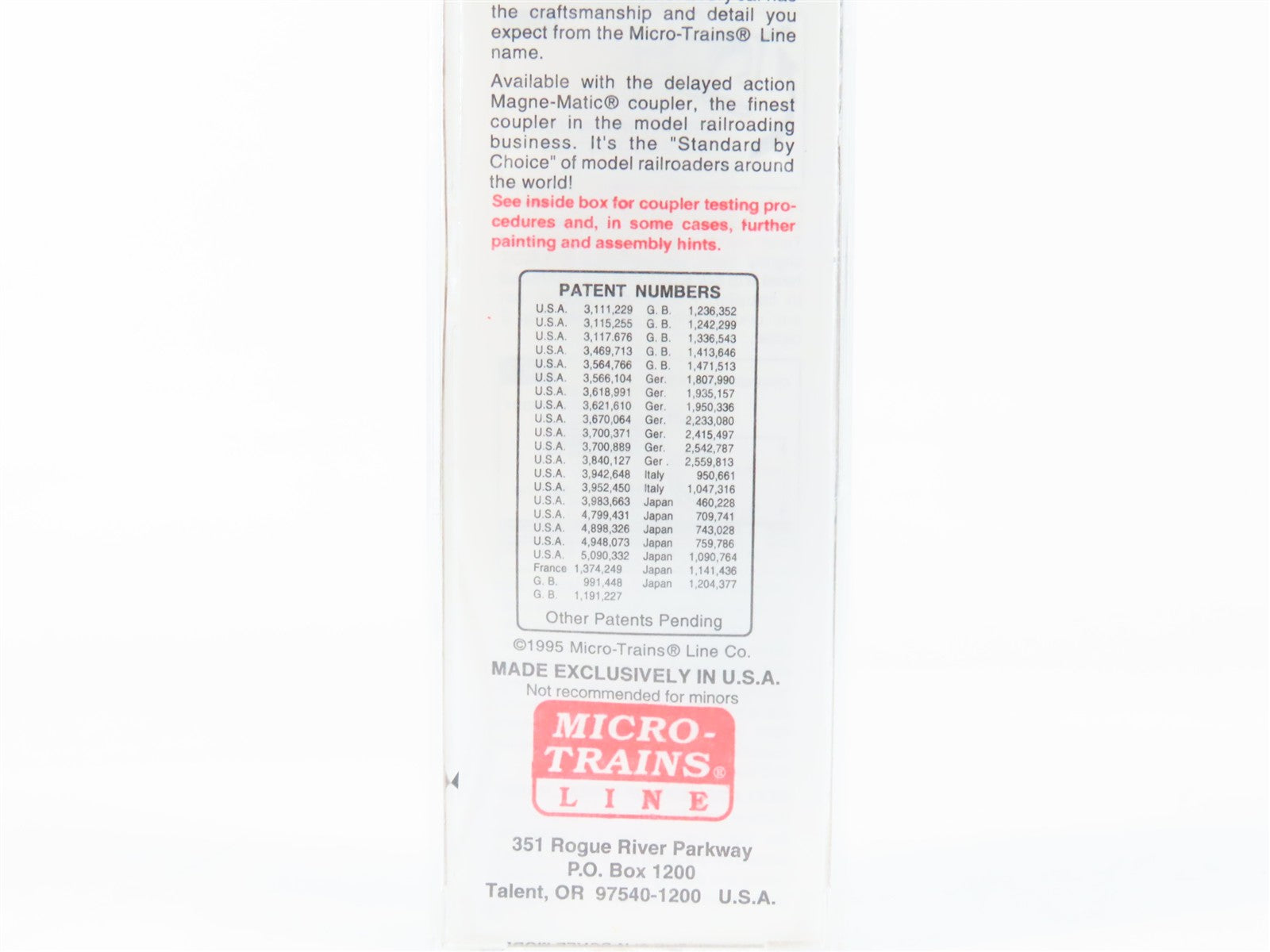 N Scale Micro-Trains MTL 65380 MTL Micro-Trains Line 39' Tank Car 1995 RTR