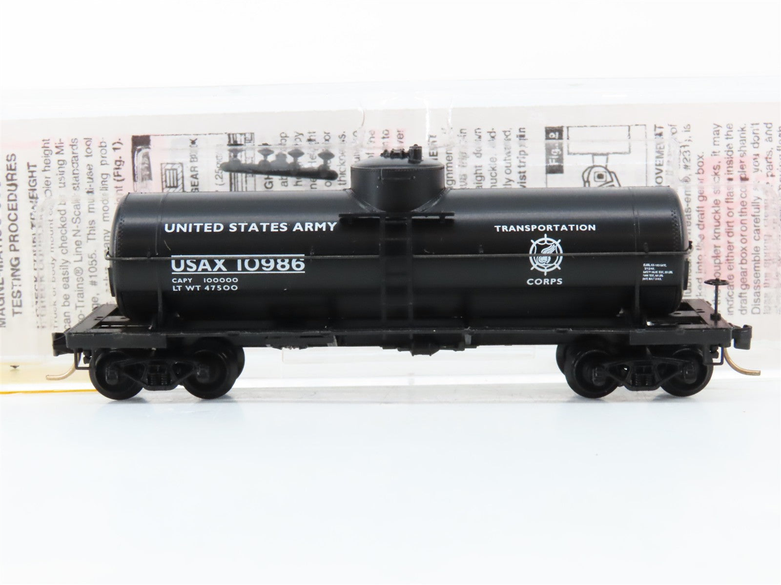 N Scale Micro-Trains MTL 65370 USAX U.S. Army 39' Tank Car 10986 RTR