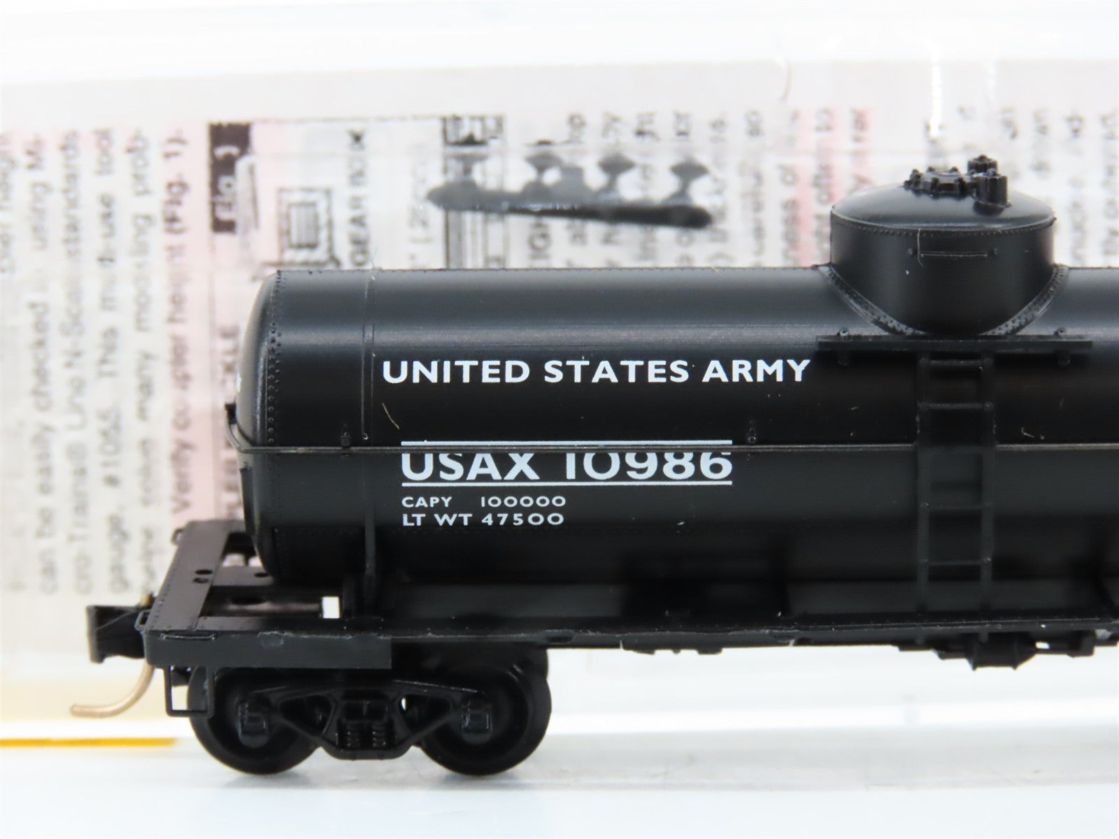 N Scale Micro-Trains MTL 65370 USAX U.S. Army 39' Tank Car 10986 RTR