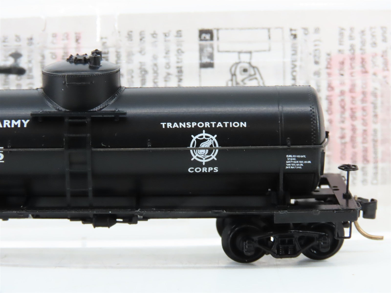 N Scale Micro-Trains MTL 65370 USAX U.S. Army 39' Tank Car 10986 RTR