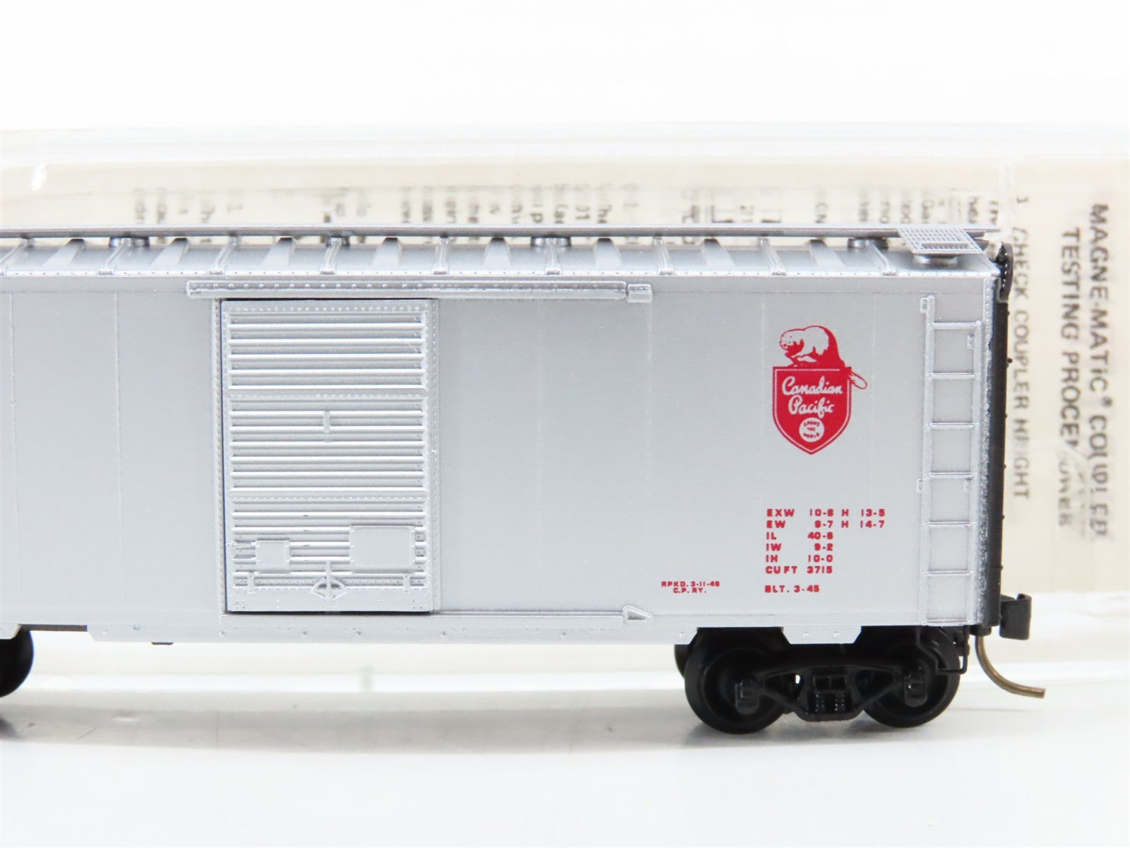 N Kadee Micro-Trains MTL 20890 CP Canadian Pacific Beaver 40' Box Car 221009 RTR