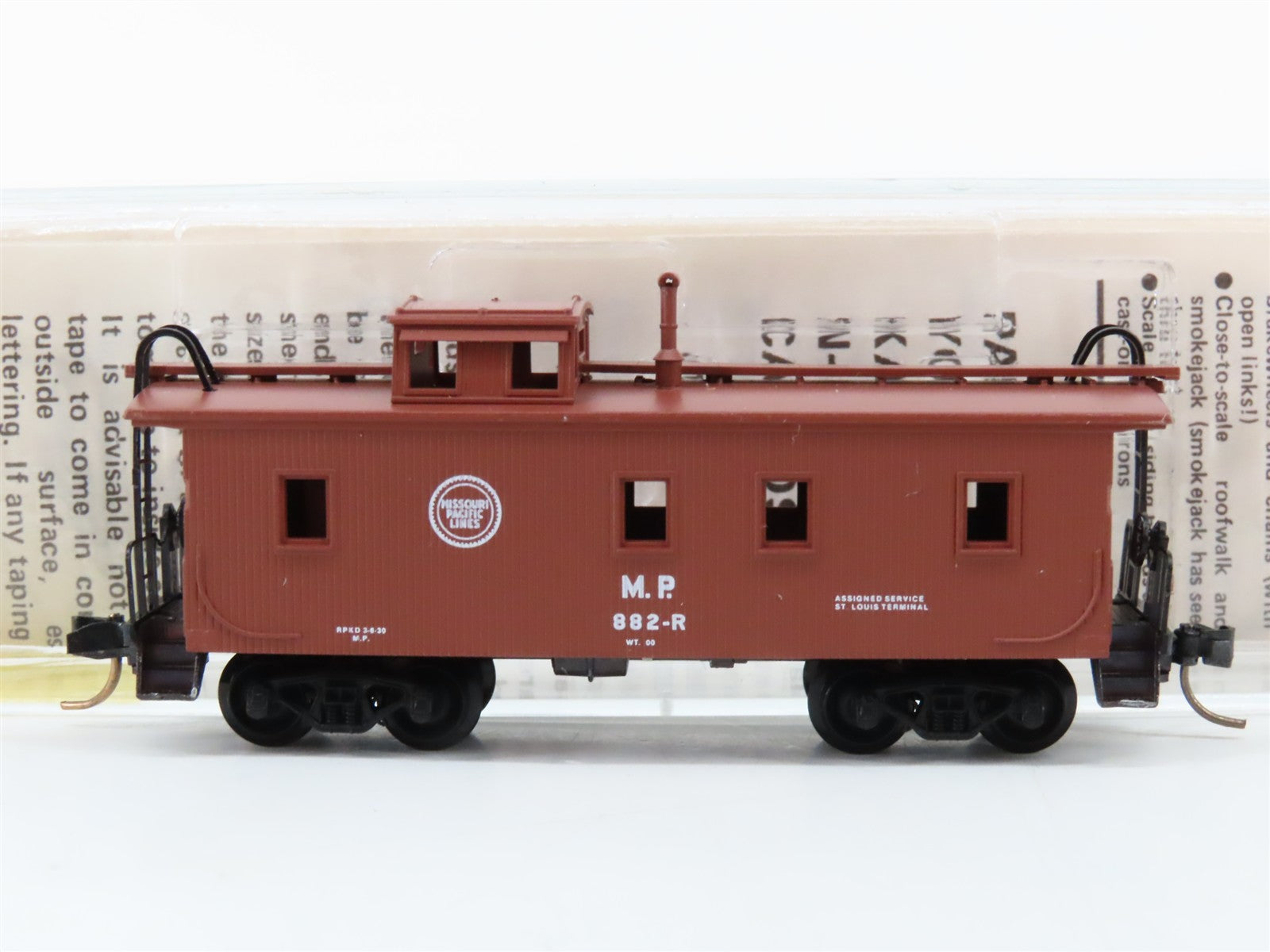 N Scale Micro-Trains MTL 50160 Missouri Pacific 34' Wood-Sheathed Caboose RTR