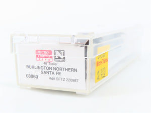 N Scale Micro-Trains MTL 68060 Burlington Northern Santa Fe 48' Van Trailer RTR