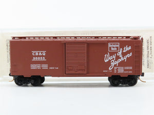 N Scale Micro-Trains MTL CB&Q Burlington Route 40' Box Car Factory Interior RTR