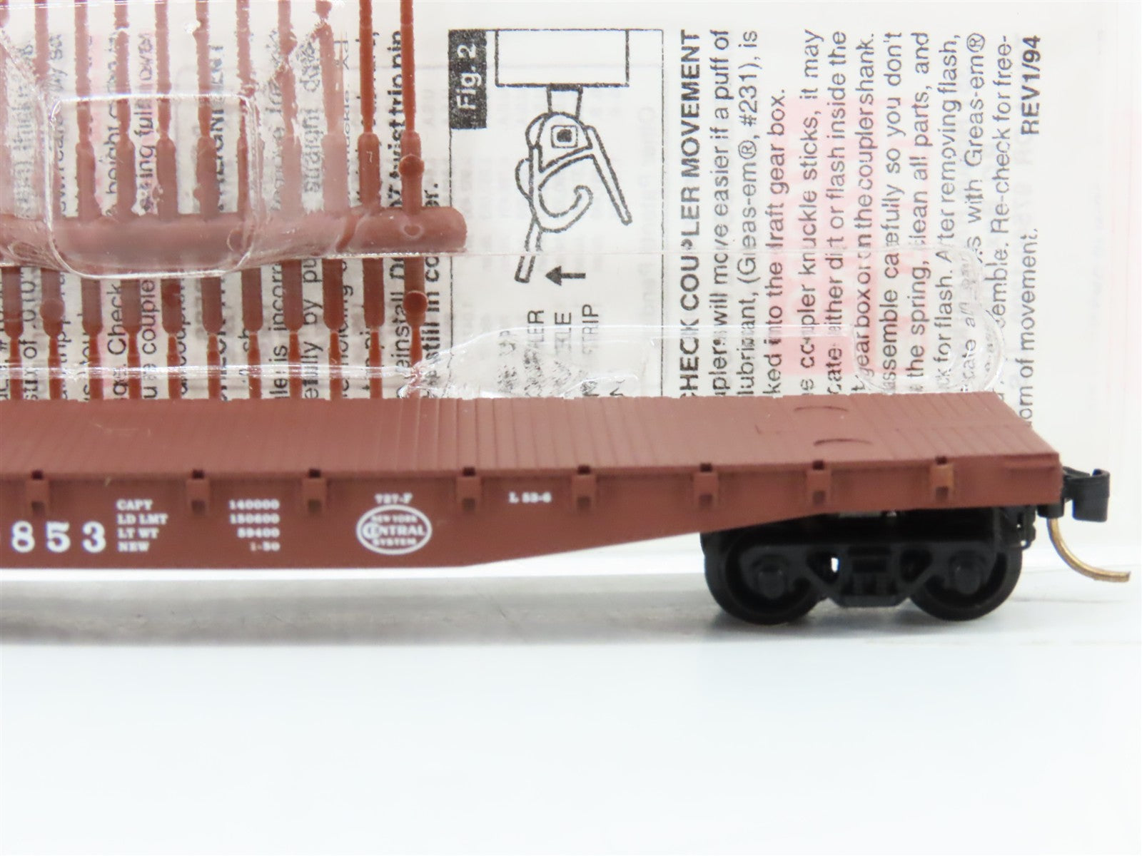 N Scale Micro-Trains MTL 45040 NYC New York Central 50' Flat Car 499853 RTR