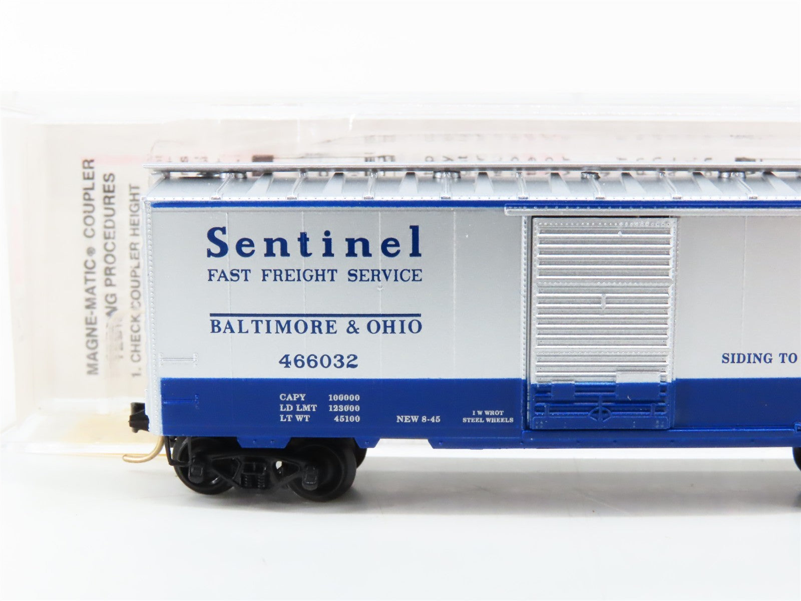 N Scale Micro-Trains MTL 20256 B&O Baltimore & Ohio Sentinel 40' Box Car 466032