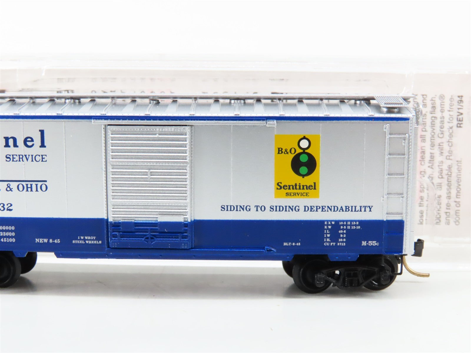 N Scale Micro-Trains MTL 20256 B&O Baltimore & Ohio Sentinel 40' Box Car 466032