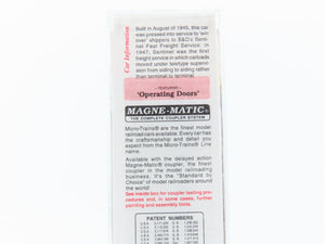 N Scale Micro-Trains MTL 20256 B&O Baltimore & Ohio Sentinel 40' Box Car 466032