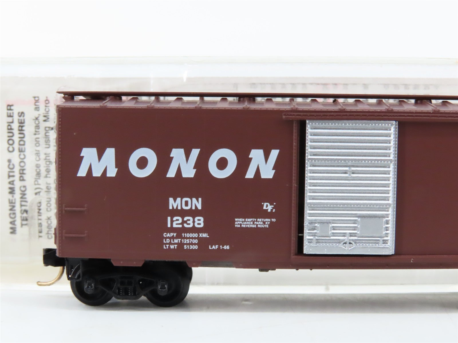 N Scale Micro-Trains MTL 20770 MON Monon 40' Single Door Box Car 1238 RTR