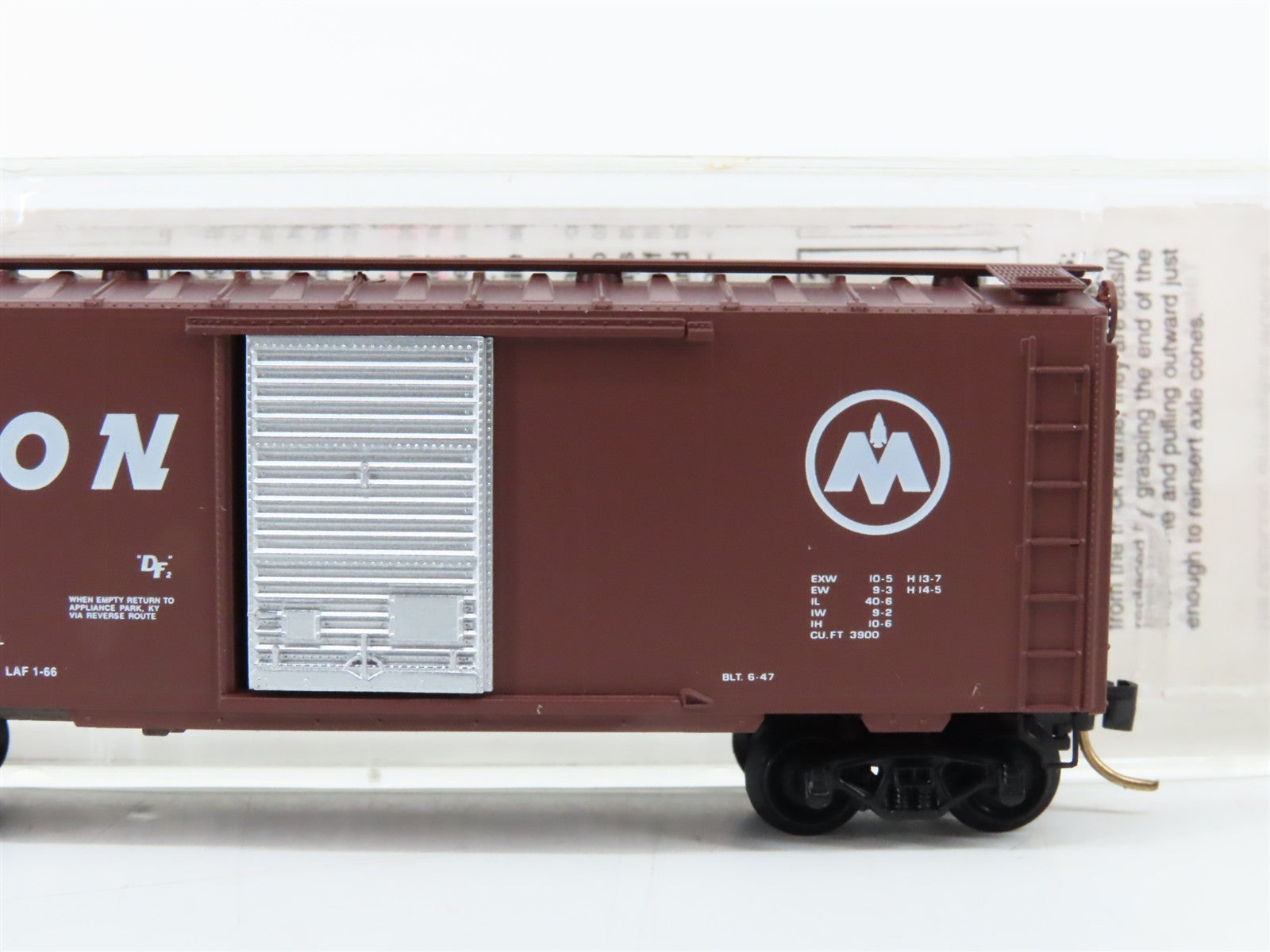 N Scale Micro-Trains MTL 20770 MON Monon 40' Single Door Box Car 1238 RTR