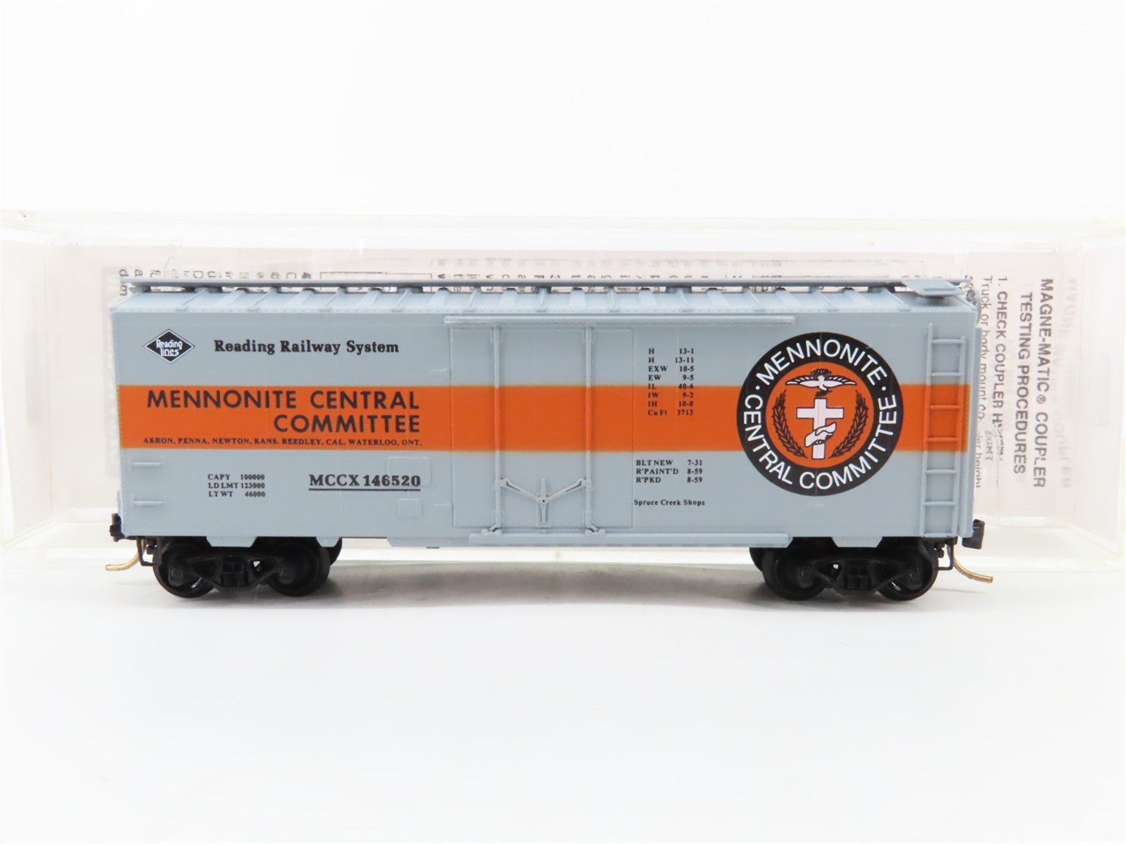 N Scale Micro-Trains MTL MCCX Mennonite Central Committee Box Car 146520 RTR