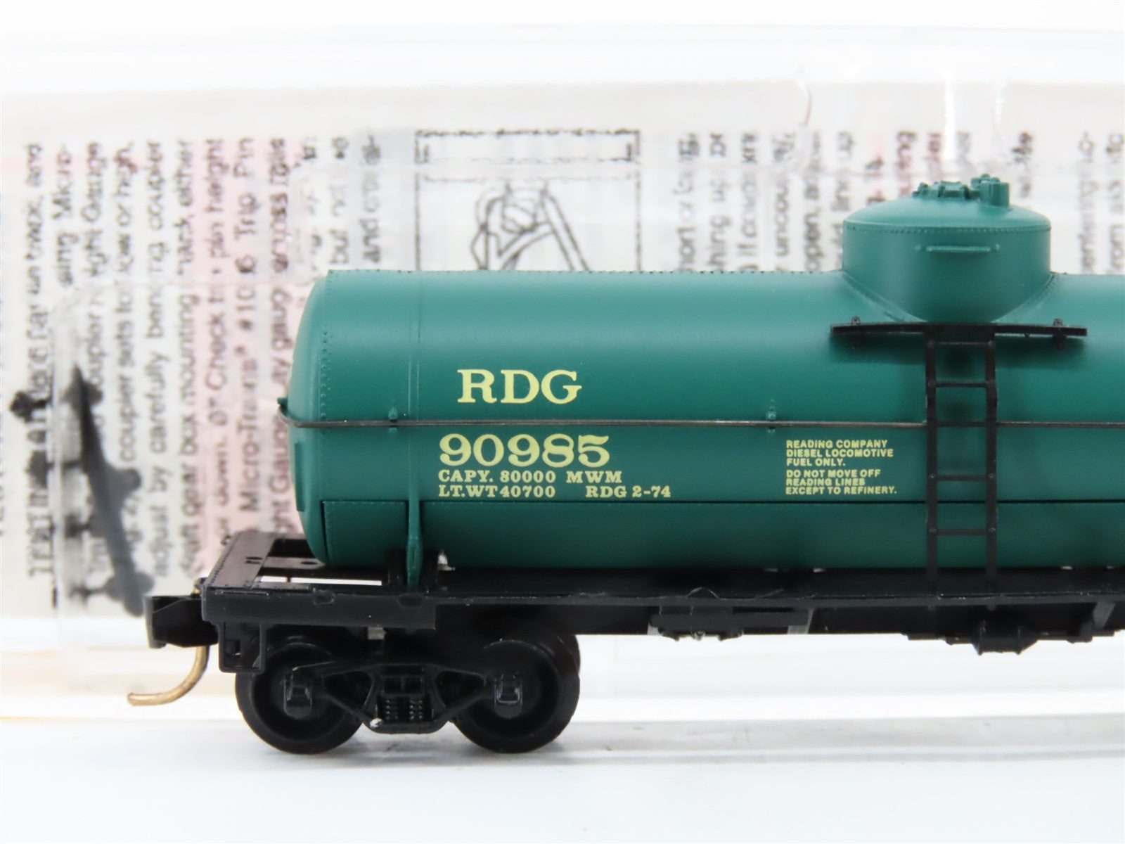 N Scale Micro-Trains MTL 65350 RDG Reading 39' Tank Car 90985 RTR