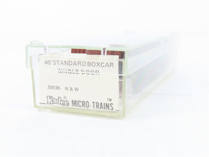 N Scale Kadee Micro-Trains MTL 20039 N&W Norfolk & Western 40' Box Car 54645 RTR