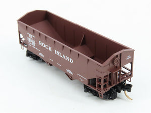 N Scale Micro-Trains MTL 90010 Rock Island 33' 2-Bay Hopper Factory Interior RTR