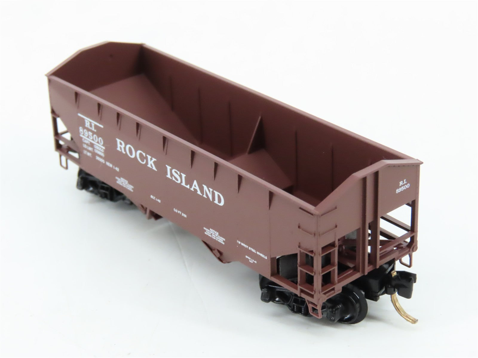N Scale Micro-Trains MTL 90010 Rock Island 33' 2-Bay Hopper Factory Interior RTR