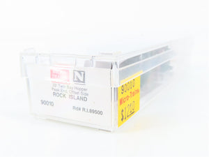 N Scale Micro-Trains MTL 90010 Rock Island 33' 2-Bay Hopper Factory Interior RTR
