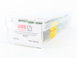 N Scale Micro-Trains MTL 94110 BNSF Railway 3-Bay Covered Hopper 422033 RTR