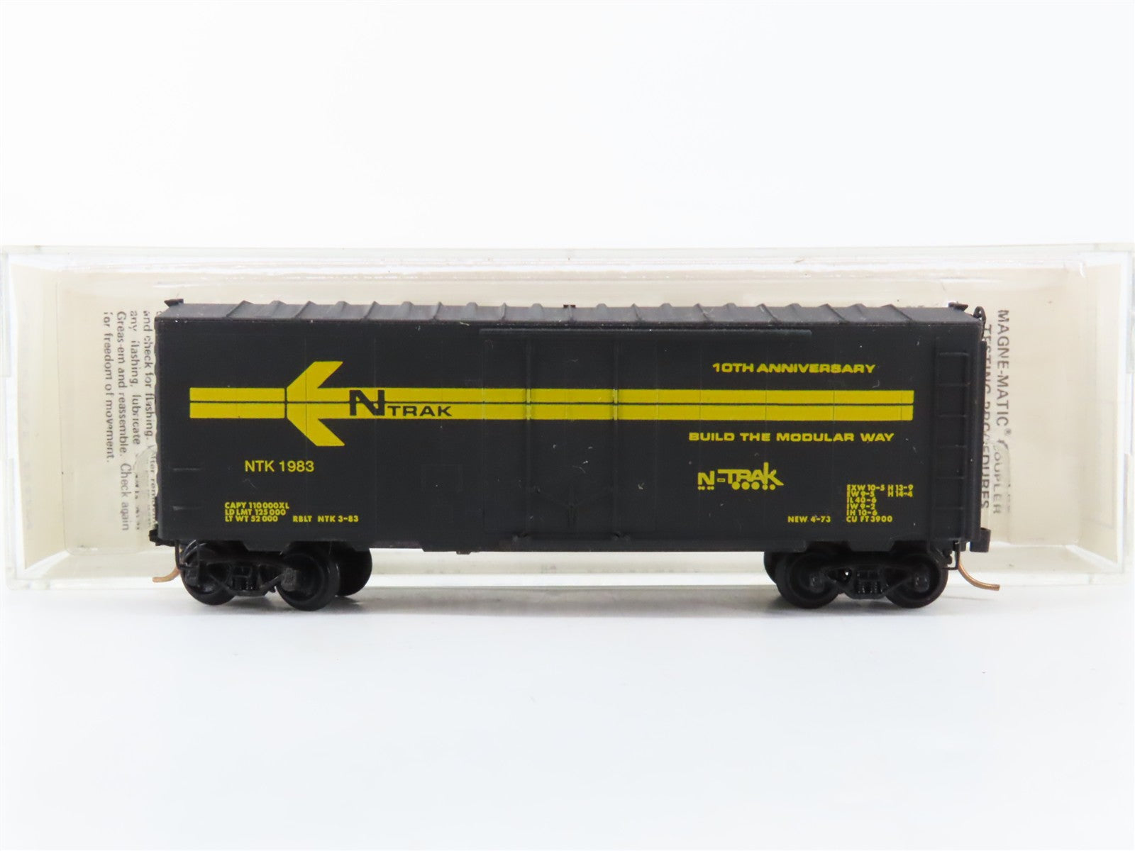 N Scale Micro-Trains MTL NTK NTRAK 40' Box Car 1983 RTR