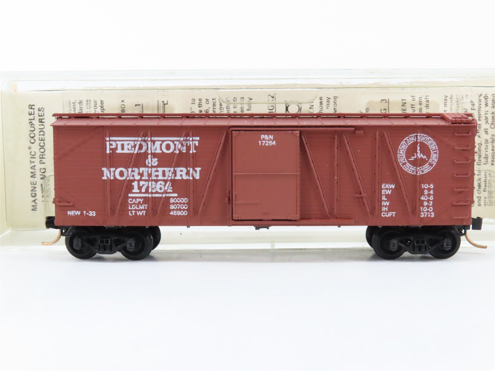 N Scale Micro-Trains MTL P&N Piedmont & Northern 40' Box Car 17264 RTR