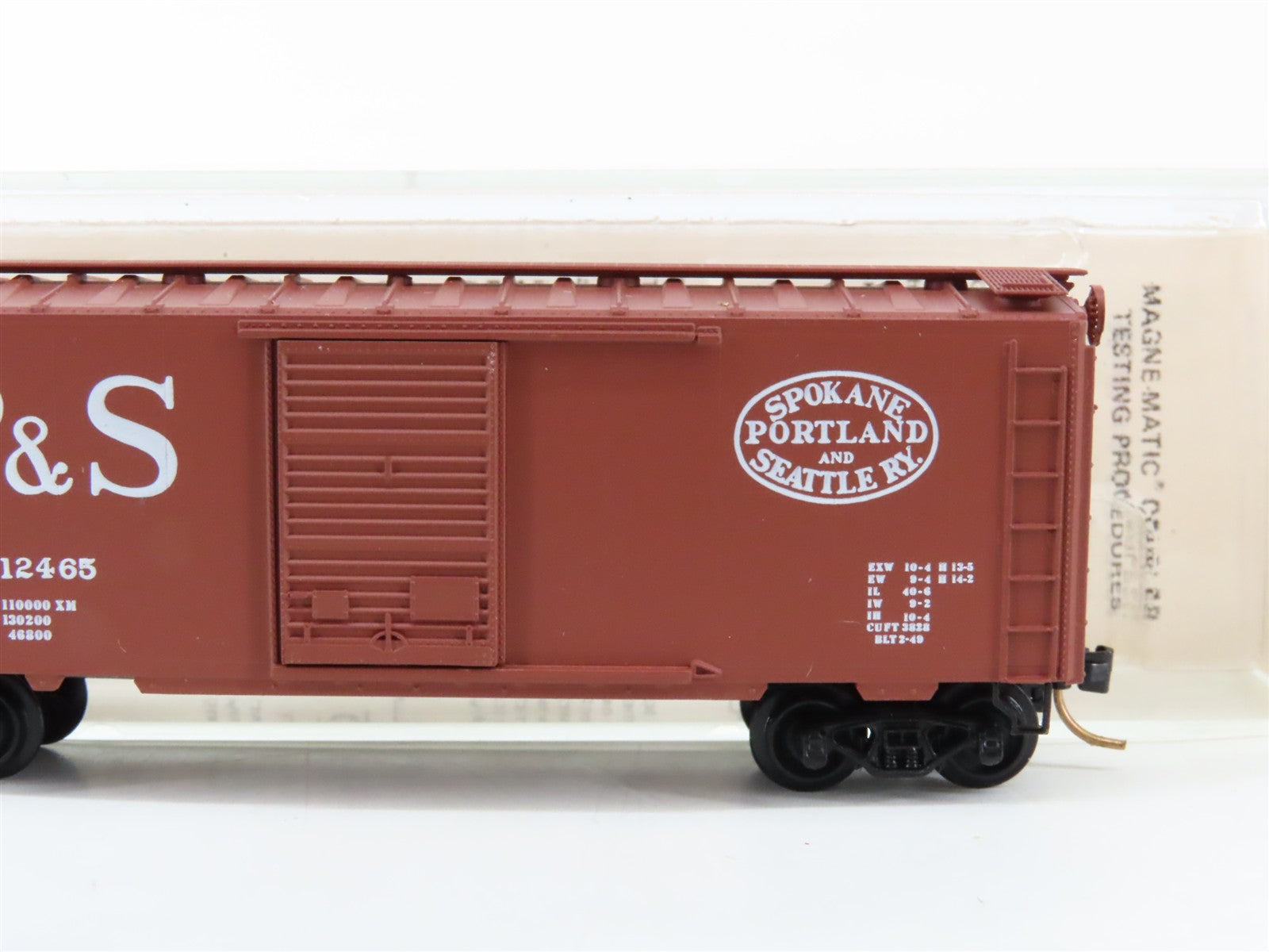 N Scale Micro-Trains MTL SP&S Spokane, Portland & Seattle 40' Box Car 12465 RTR