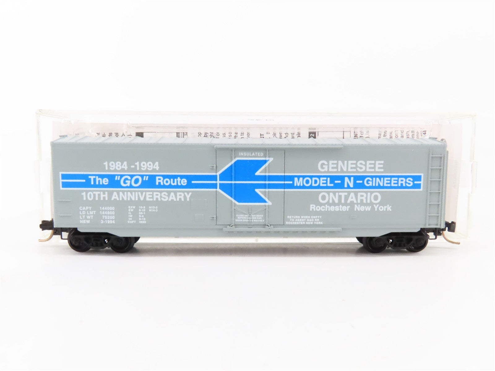 N Scale Micro-Trains MTL G&O Genesee Model-N-Gineers 50' Box Car 1994 RTR