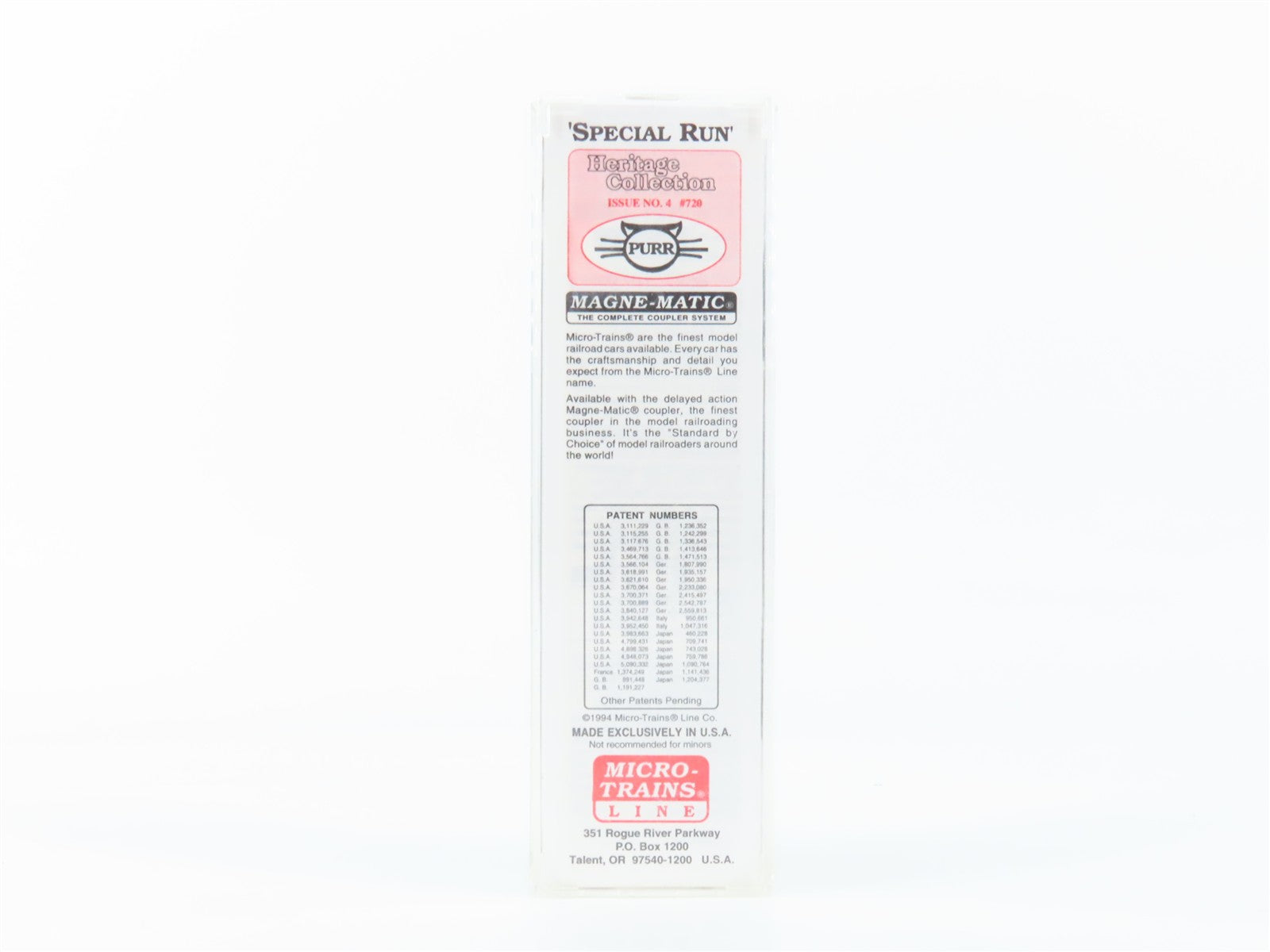 N Scale Micro-Trains MTL 720 PURR Prospect & Upper Ridge 33' Box Car 720 RTR