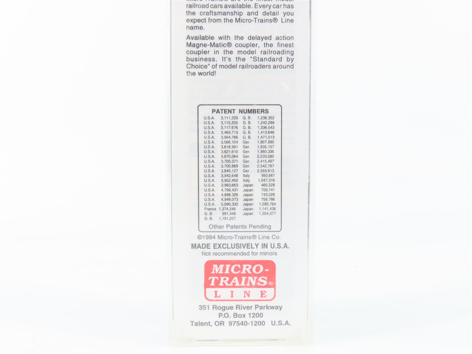 N Scale Micro-Trains MTL 720 PURR Prospect & Upper Ridge 33' Box Car 720 RTR