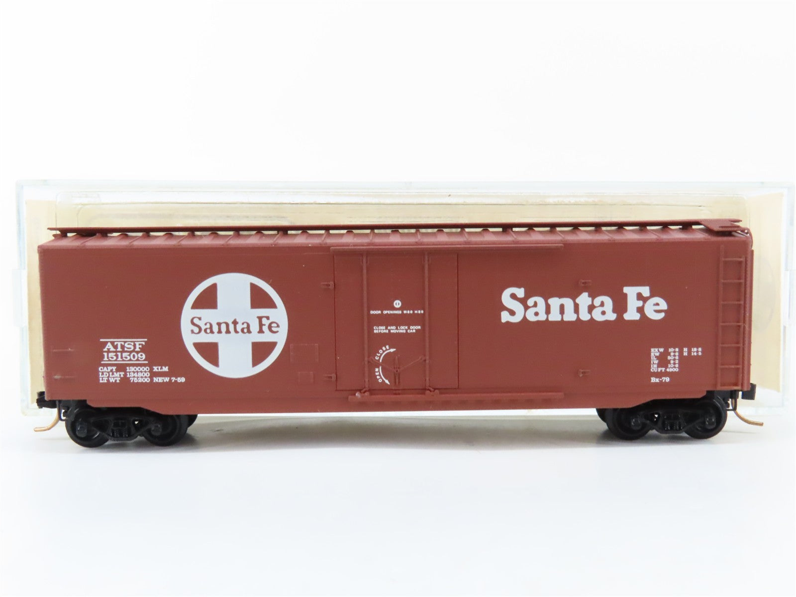 N Scale Micro-Trains MTL BLW-43 ATSF Santa Fe 50' Plug Door Box Car 151509 RTR