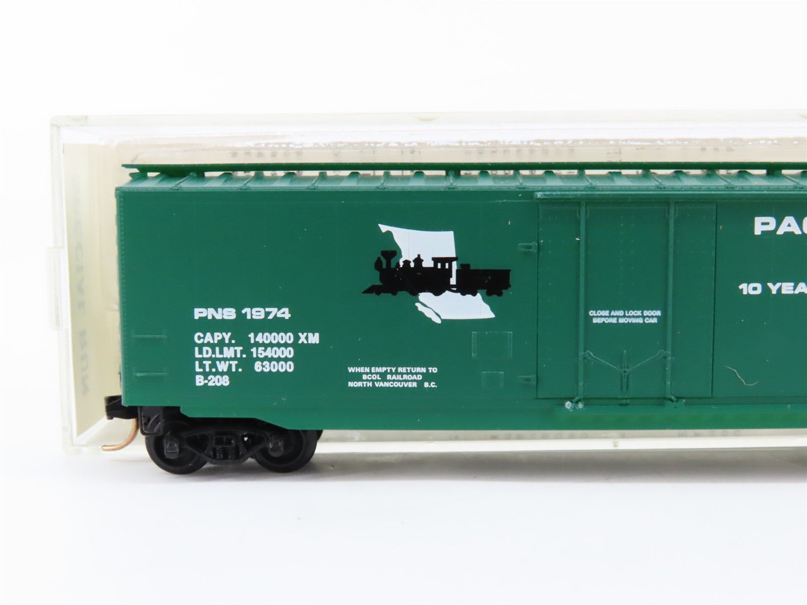 N Scale Micro-Trains MTL PNS Pacific N Scale 50' Box Car 1974 RTR
