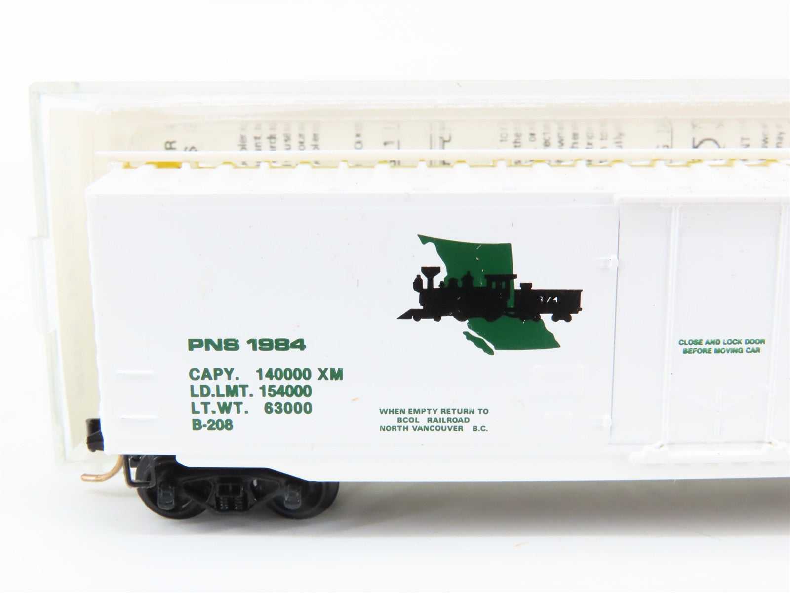 N Scale Micro-Trains MTL PNS Pacific N Scale 50' Box Car 1984 RTR