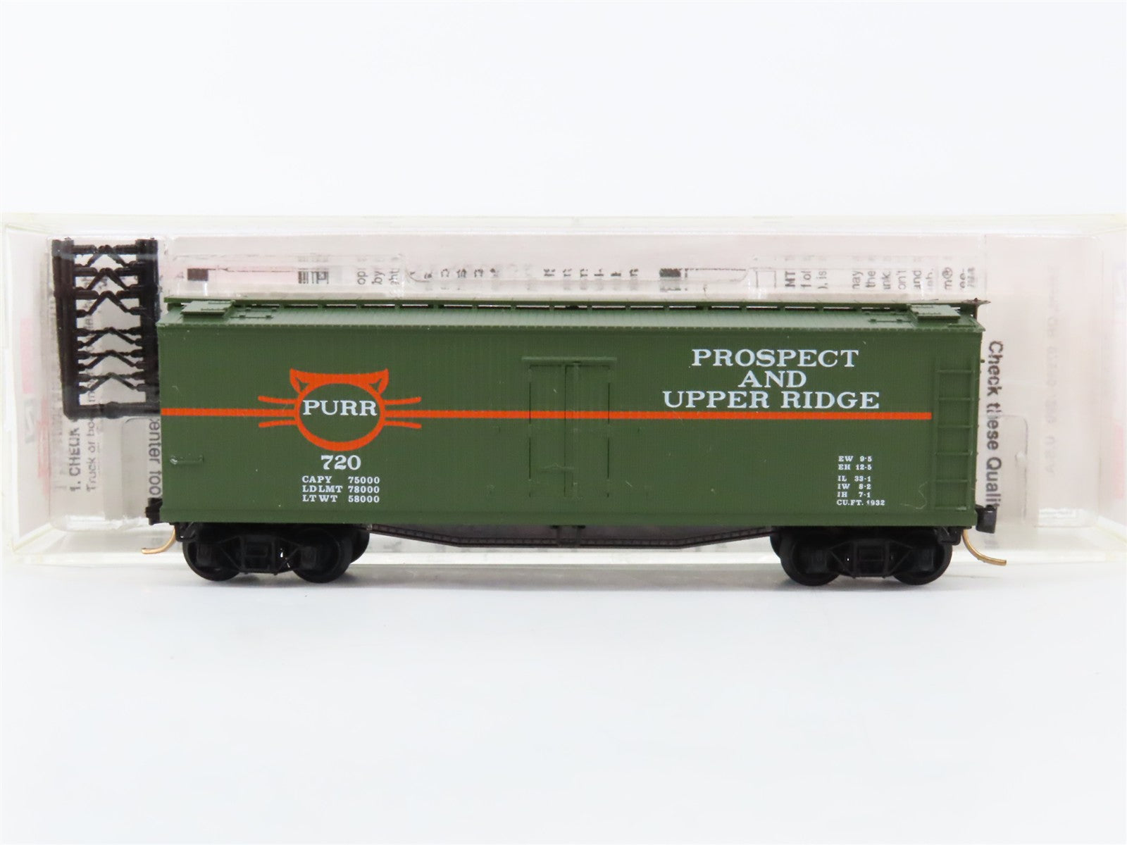 N Scale Micro-Trains MTL 720 PURR Prospect and Upper Ridge Box Car 720 RTR