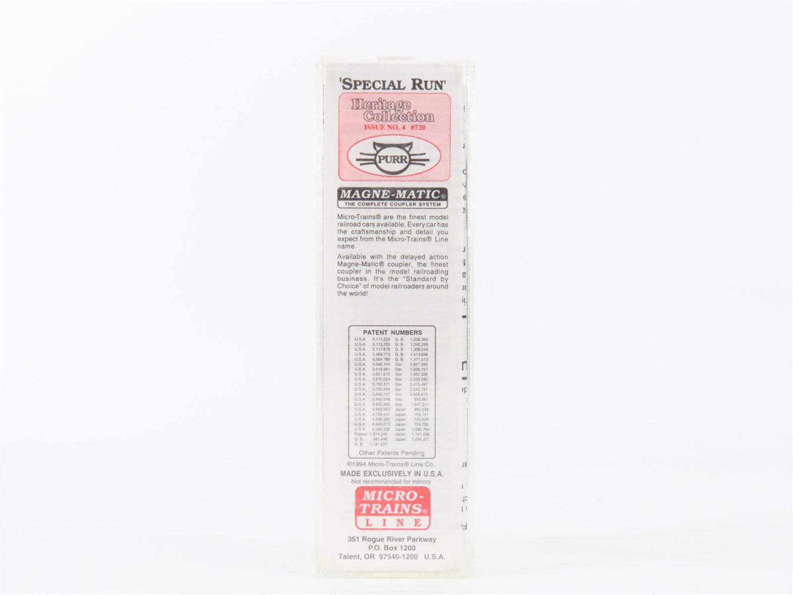 N Scale Micro-Trains MTL 720 PURR Prospect and Upper Ridge Box Car 720 RTR